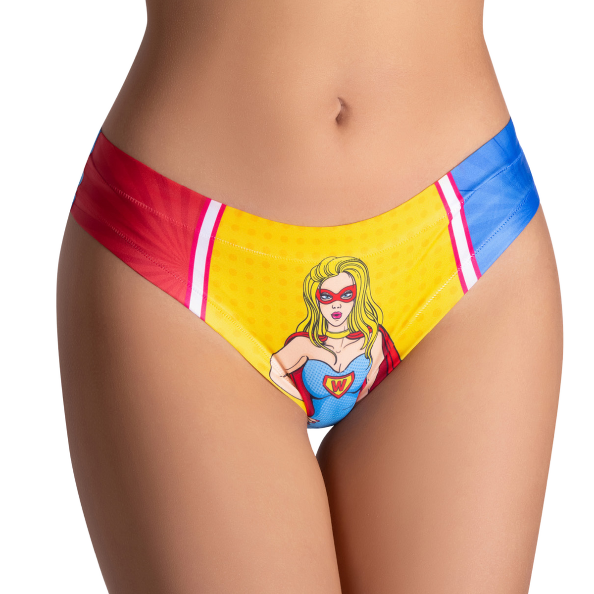 Memème Women’s Ultra-Comfortable COMICS - Wonder Girl - Panties | Breathable Cotton Crotch, Stretchy Fit, No Elastic Bands by Mememe