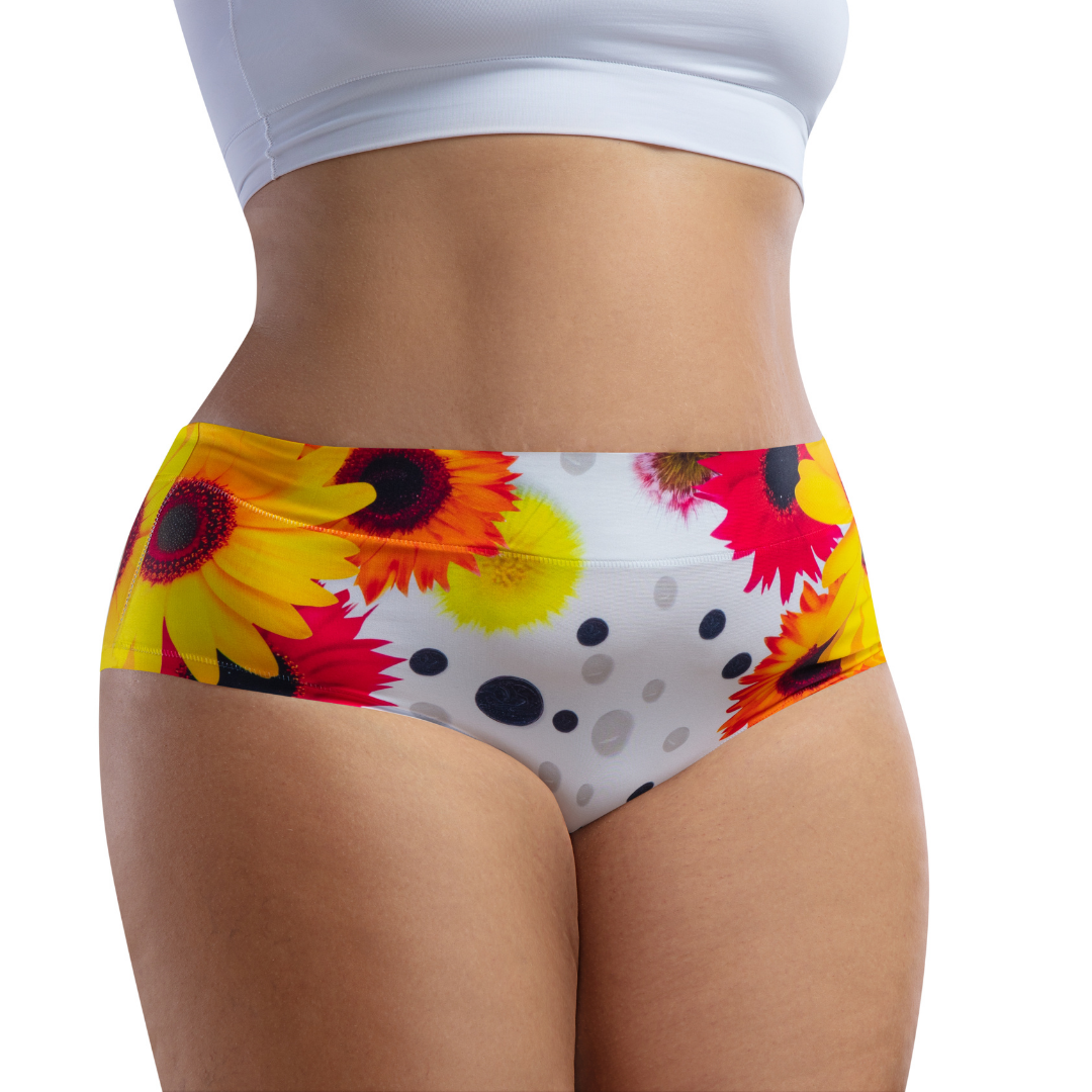 Memème Women’s Ultra-Comfortable DAISY– Gold - Queen Size Panties | Breathable Cotton Crotch, Stretchy Fit by Mememe