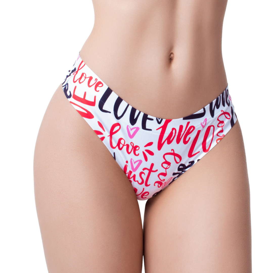 Memème Women’s Ultra-Comfortable LOVE - Message - Panties | Breathable Cotton Crotch, Stretchy Fit, No Elastic Bands by Mememe