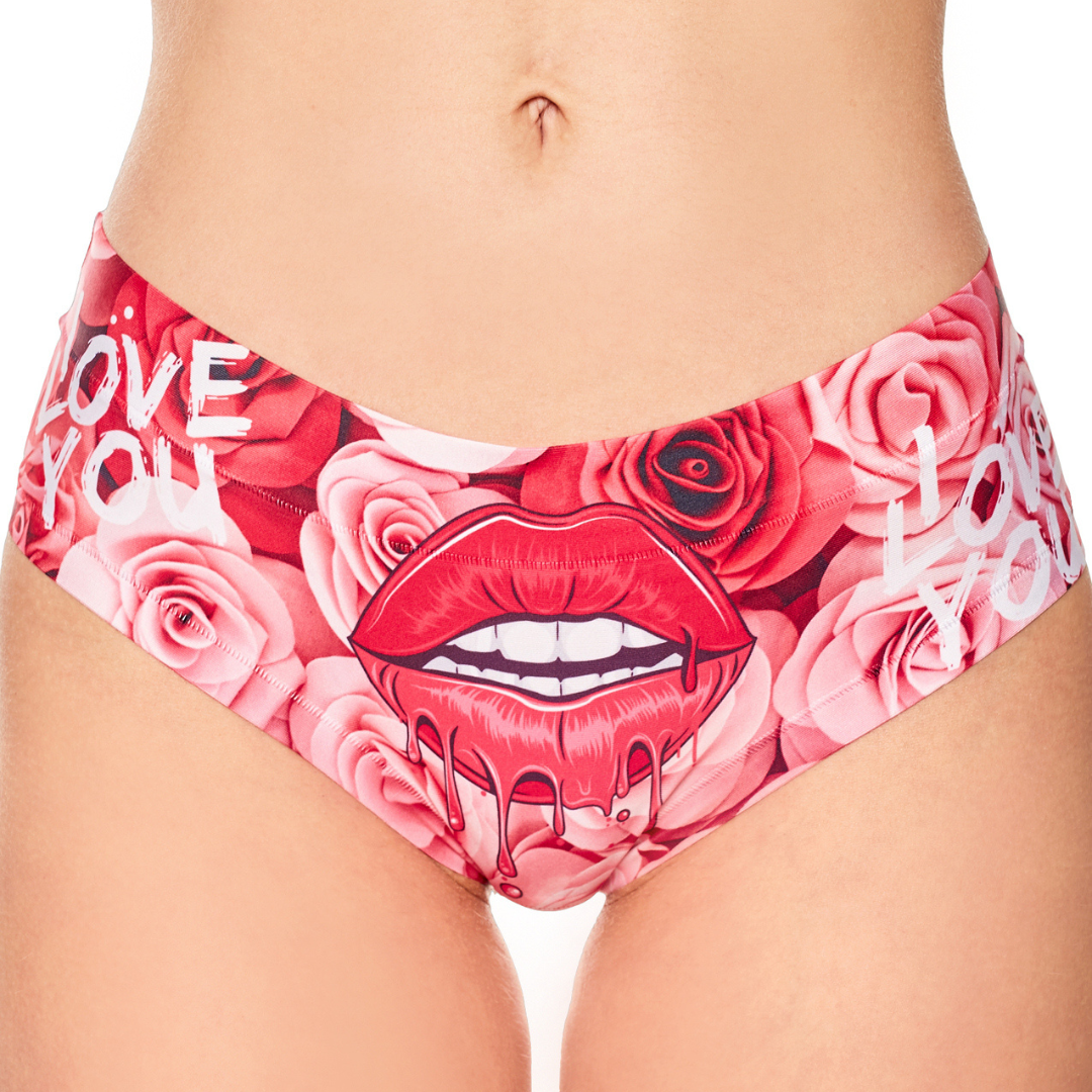 Memème Women’s Ultra-Comfortable LOVE - Passion - Panties | Breathable Cotton Crotch, Stretchy Fit, No Elastic Bands by Mememe