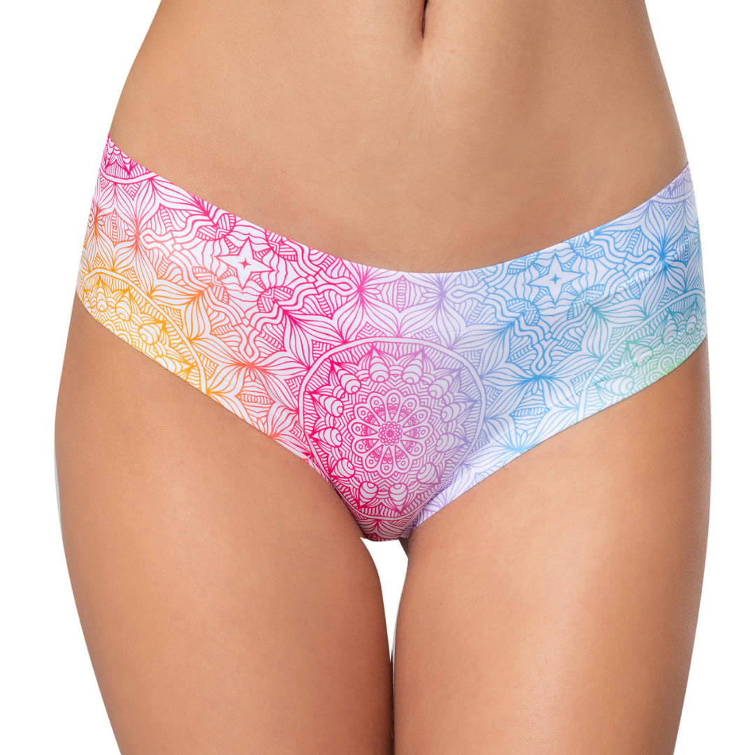 Memème Women’s Ultra-Comfortable MANDALA - Happiness - Panties | Breathable Cotton Crotch, Stretchy Fit, No Elastic Bands by Mememe