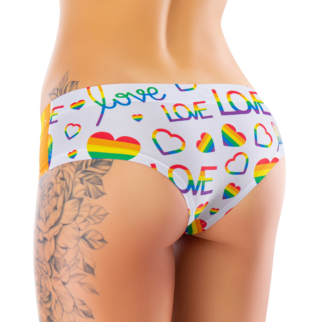 Memème Women’s Ultra-Comfortable PRIDE - Love is - Panties | Breathable Cotton Crotch, Stretchy Fit, No Elastic Bands by Mememe