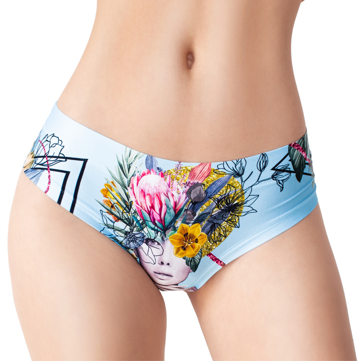 Memème Women’s Ultra-Comfortable SECRET GARDEN - Frida Blue - Panties | Breathable Cotton Crotch, Stretchy Fit by Mememe
