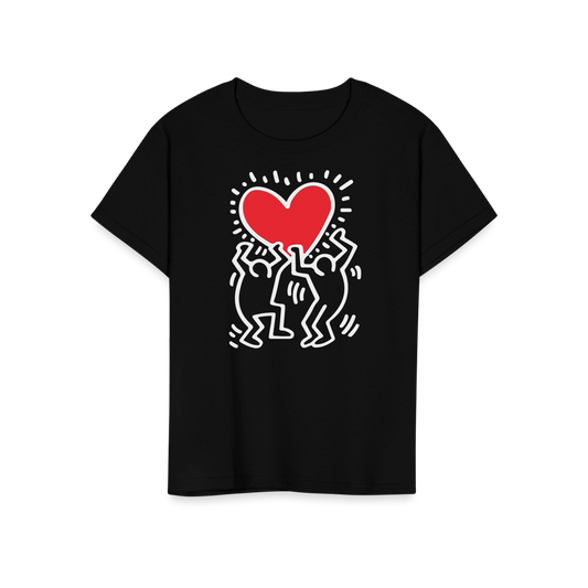 Men Holding Heart icon, street art t-shirt by Art-O-Rama Shop