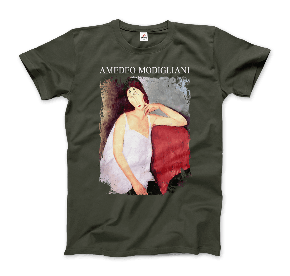 Modigliani Portrait of Jeanne Hébuterne, 1919 artwork t-shirt by Art-O-Rama Shop