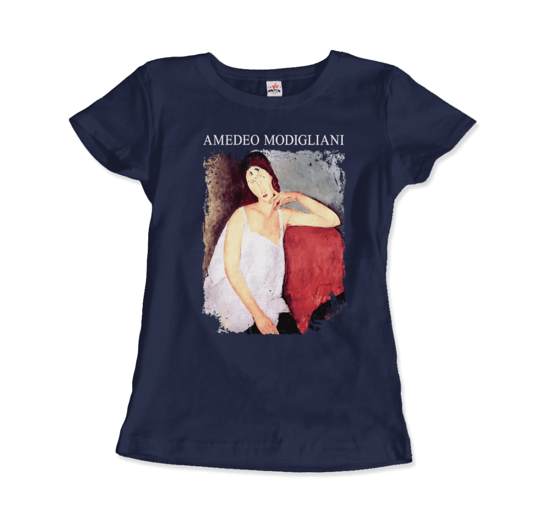Modigliani Portrait of Jeanne Hébuterne, 1919 artwork t-shirt by Art-O-Rama Shop