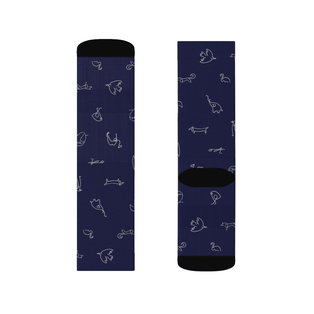 Pablo Picasso Animals Pattern Artwork Socks by Art-O-Rama Shop