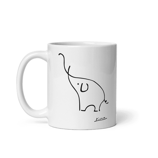 Pablo Picasso Elephant Sketch Artwork Mug by Art-O-Rama Shop