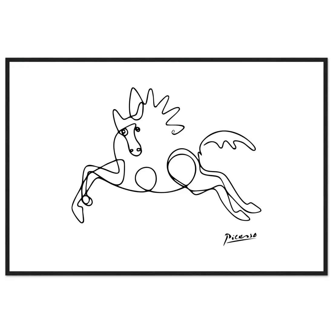Pablo Picasso Horse Line art poster by Art-O-Rama Shop