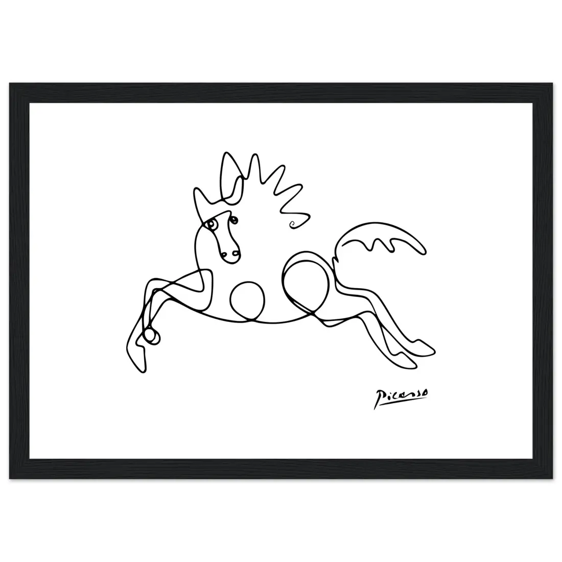 Pablo Picasso Horse Line art poster by Art-O-Rama Shop