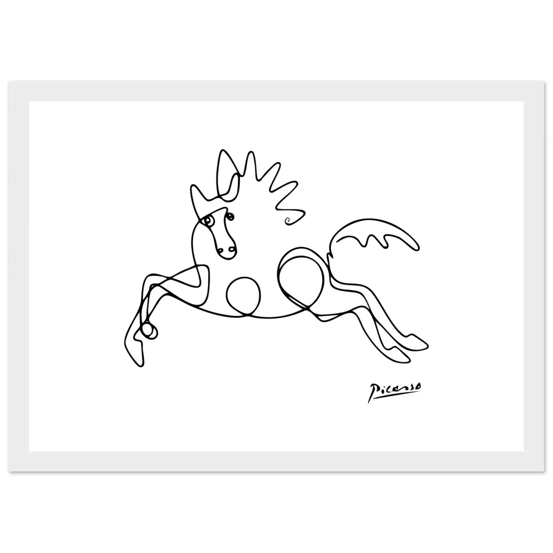 Pablo Picasso Horse Line art poster by Art-O-Rama Shop