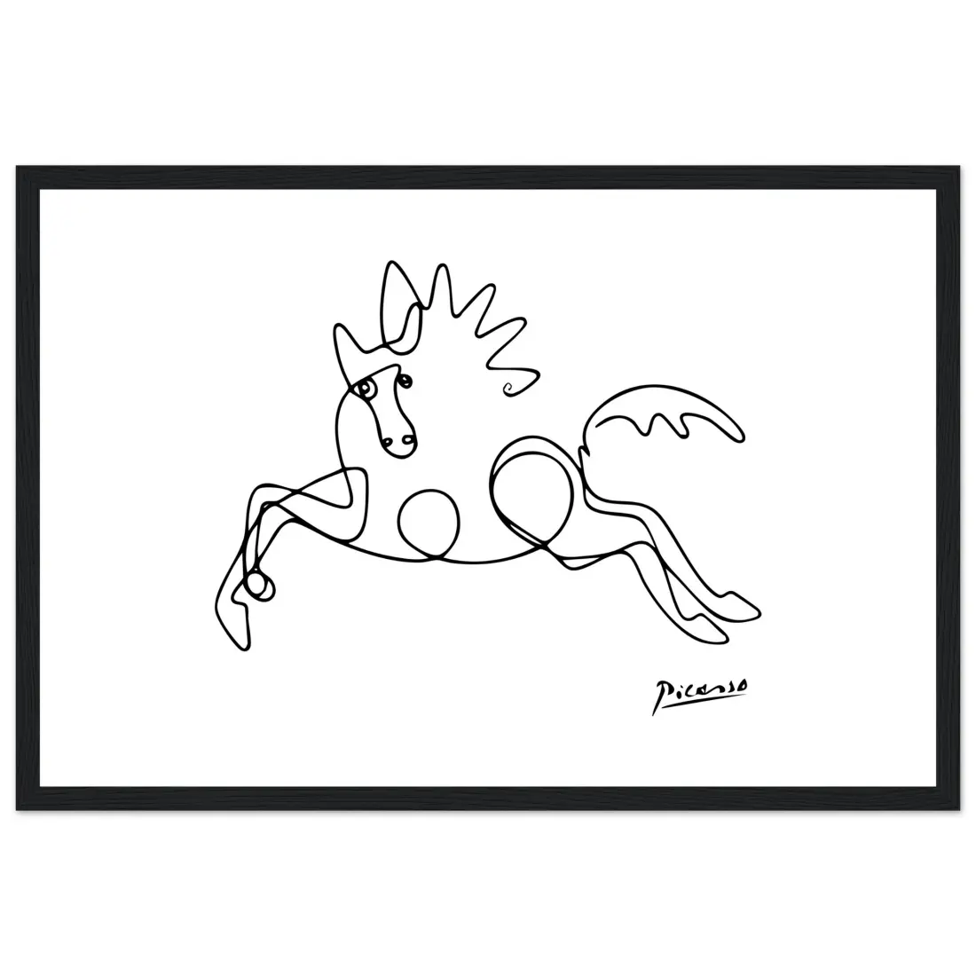 Pablo Picasso Horse Line art poster by Art-O-Rama Shop