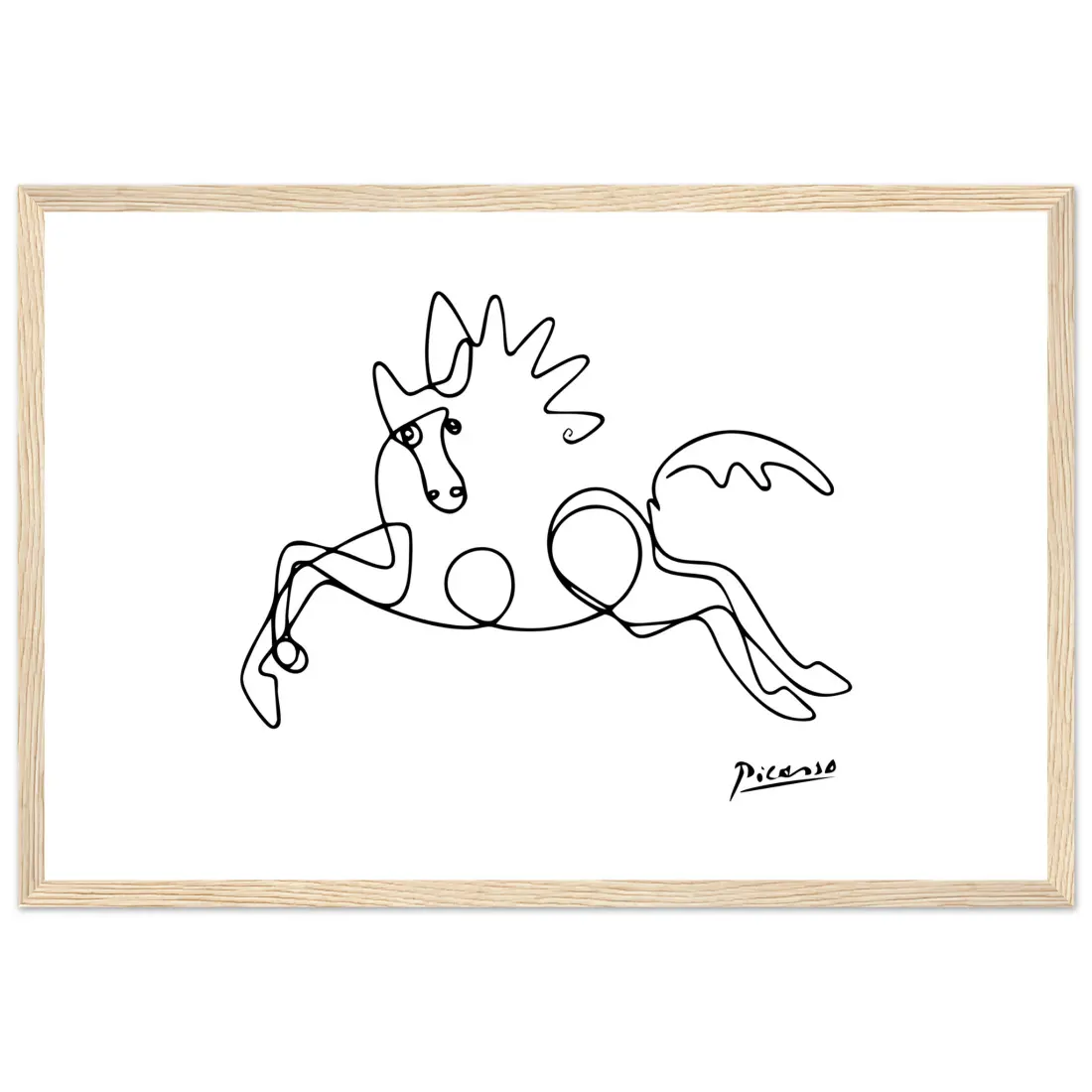 Pablo Picasso Horse Line art poster by Art-O-Rama Shop