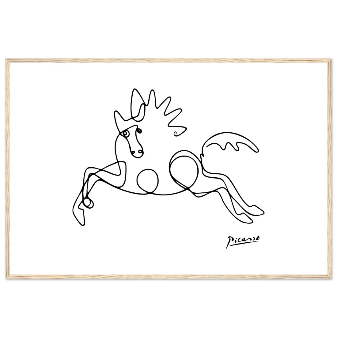 Pablo Picasso Horse Line art poster by Art-O-Rama Shop