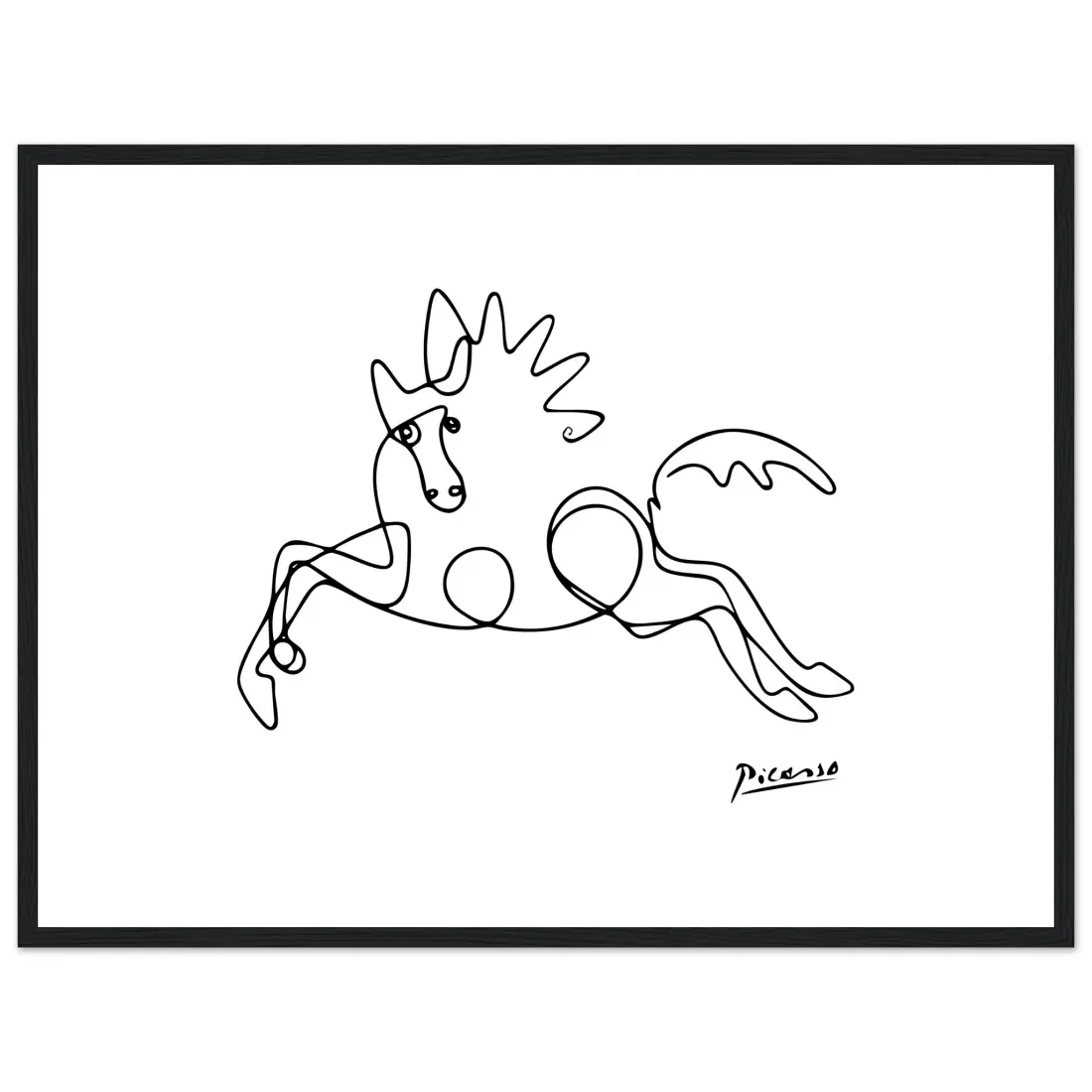 Pablo Picasso Horse Line art poster by Art-O-Rama Shop