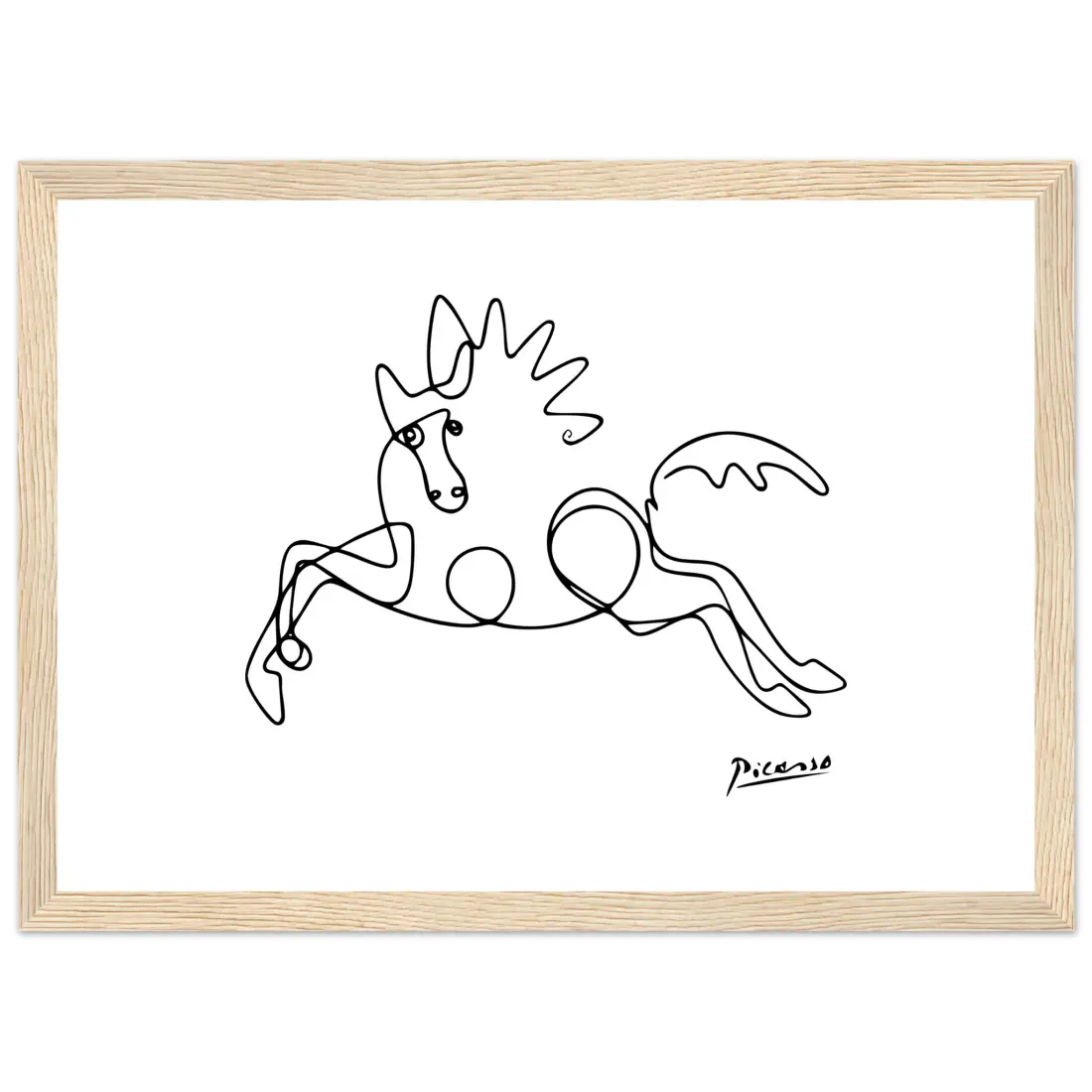 Pablo Picasso Horse Line art poster by Art-O-Rama Shop