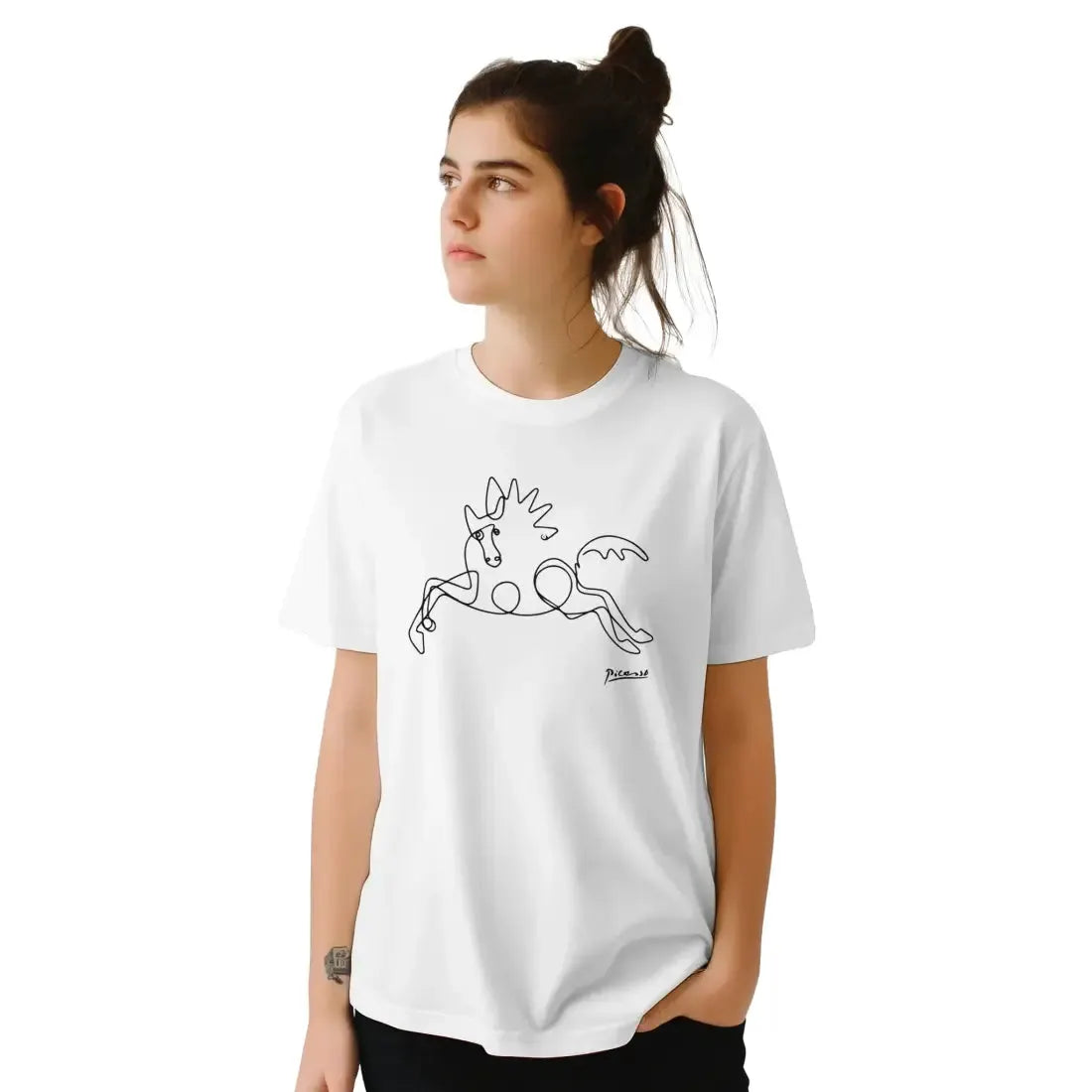 Pablo Picasso Horse Line art t-shirt by Art-O-Rama Shop