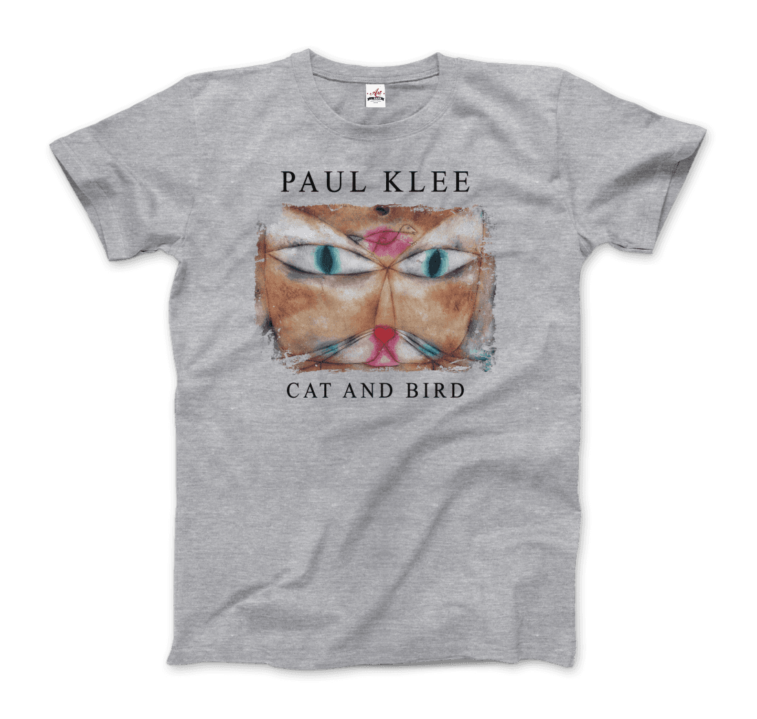 Paul Klee Cat and Bird, 1928 artwork t-shirt by Art-O-Rama Shop