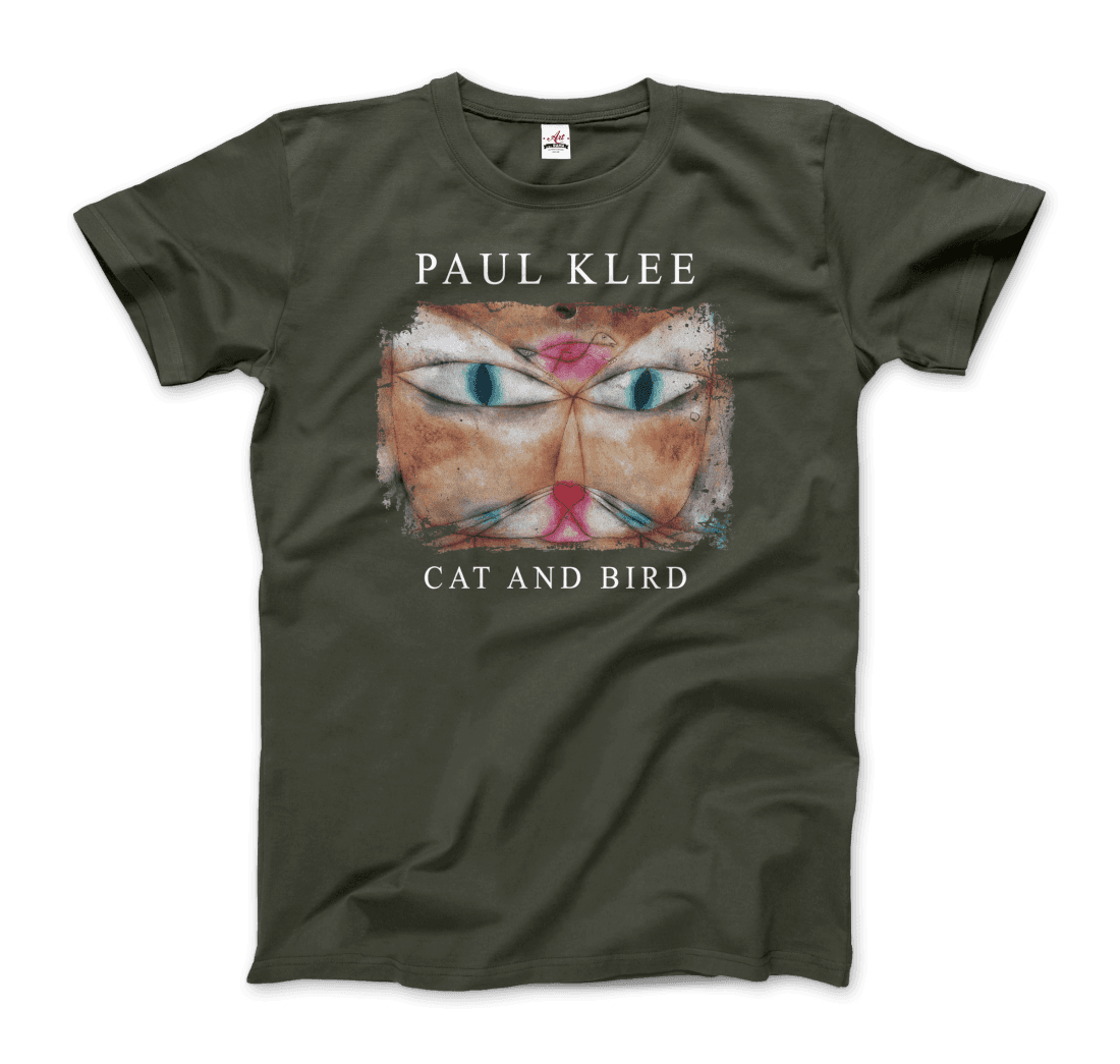 Paul Klee Cat and Bird, 1928 artwork t-shirt by Art-O-Rama Shop