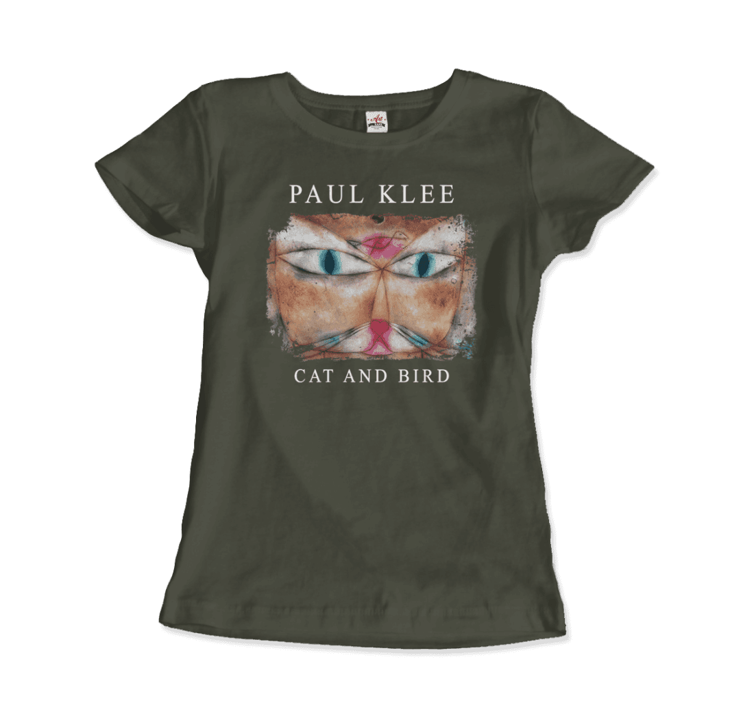 Paul Klee Cat and Bird, 1928 artwork t-shirt by Art-O-Rama Shop