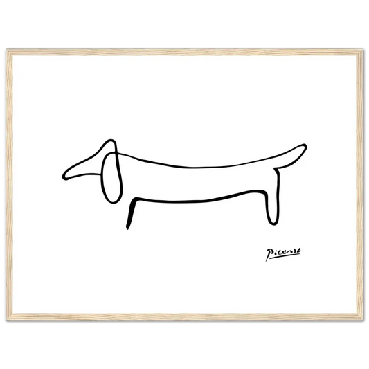 Picasso Dachshund Dog Line art poster by Art-O-Rama Shop