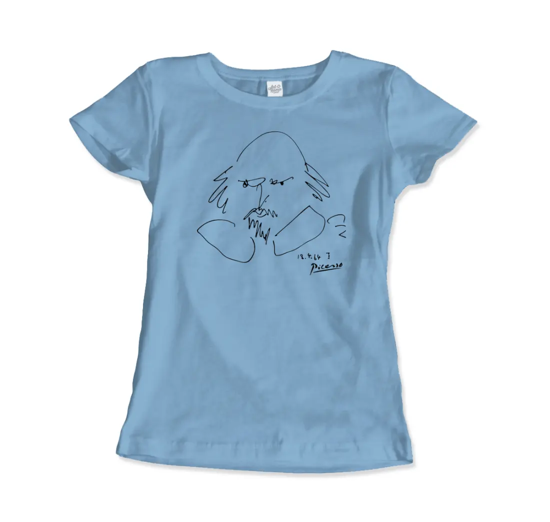 Picasso William Shakespeare Portrait 1964 art t-shirt by Art-O-Rama Shop