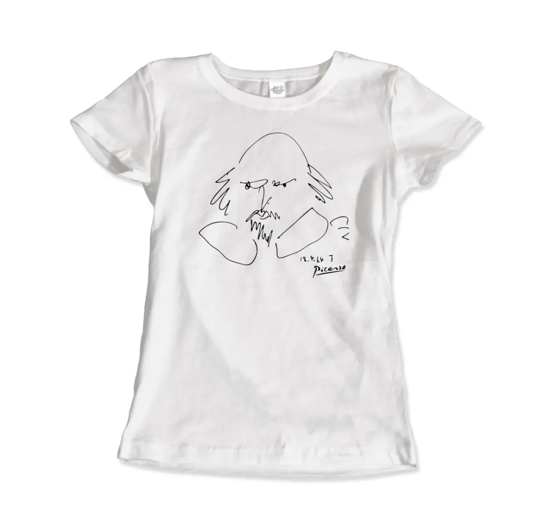 Picasso William Shakespeare Portrait 1964 art t-shirt by Art-O-Rama Shop