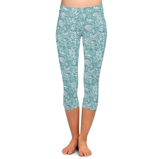 Women Capri Leggings Plus Size High Waist Elastic 220gsm Double Side Brushed Milk Silk Pants Mid-Calf Trousers Fou Summer by Vimost Shop