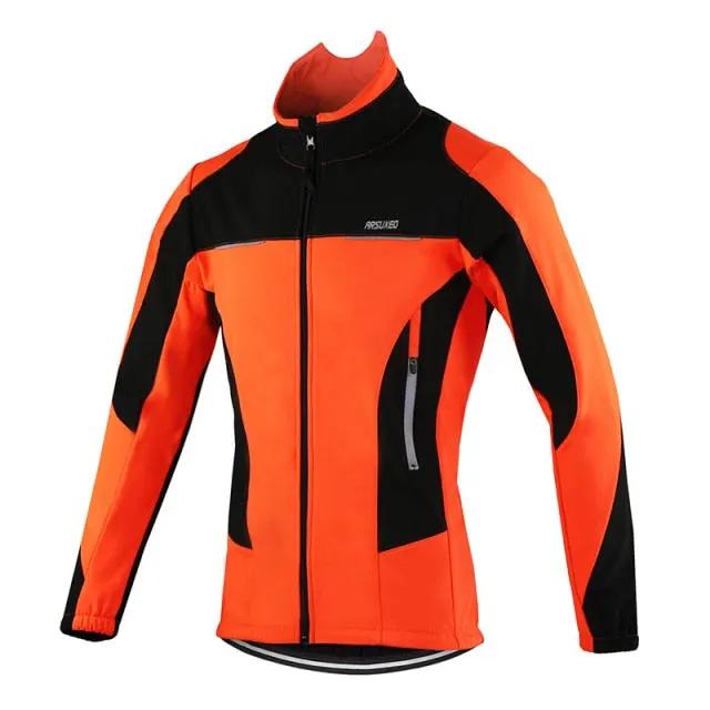 Men Winter Thermal Cycling Jacket Windproof Waterproof MTB Bike Jacket Sports Softshell Coat Bicycle Clothing Reflective by Vimost Shop