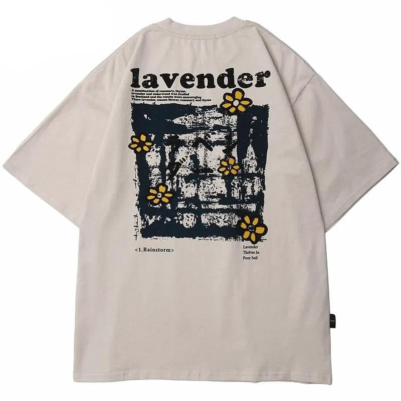 Men Hip Hop T Shirt Streetwear Harajuku Floral T-Shirt by Vimost Shop