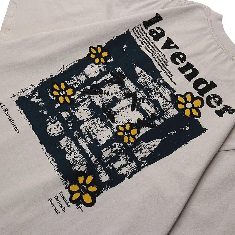 Men Hip Hop T Shirt Streetwear Harajuku Floral T-Shirt by Vimost Shop