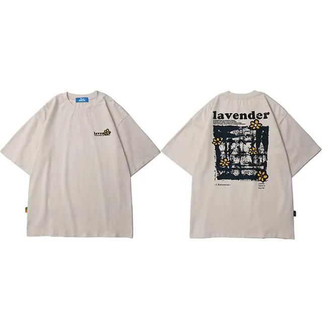 Men Hip Hop T Shirt Streetwear Harajuku Floral T-Shirt by Vimost Shop