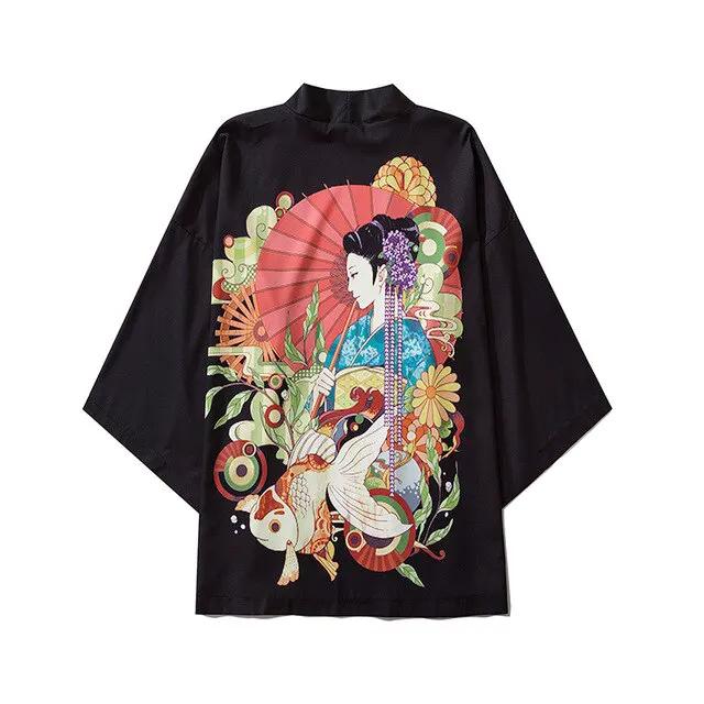 Women Print Clothes Traditional Kimonos Blusas Fashion Men Japanese Asian Style Beach Yukata Clothing by Vimost Shop