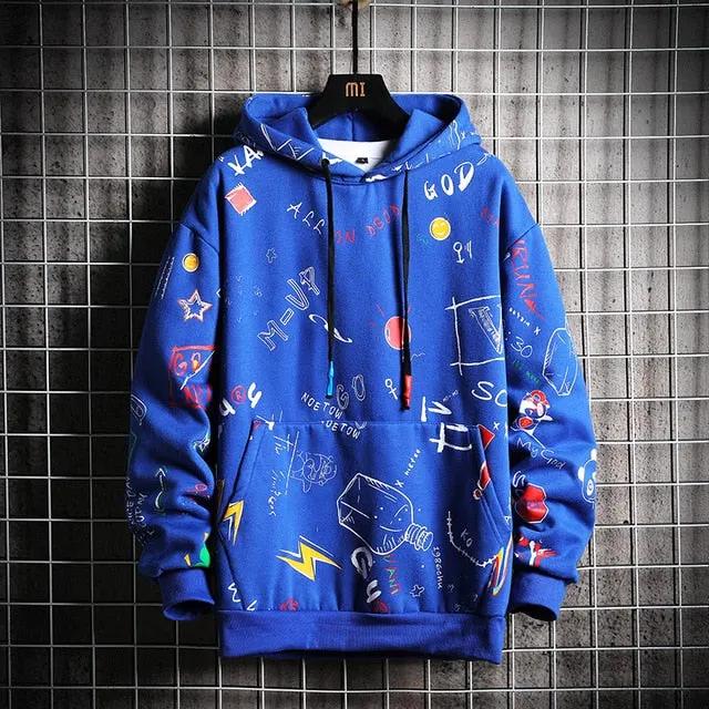 Men's Winter Hoodies Men Spring Anime Graffiti Sweatshirt Male Hip Hop Harajuku Japanese Streetwear Casual Hoodie Men by Vimost Shop