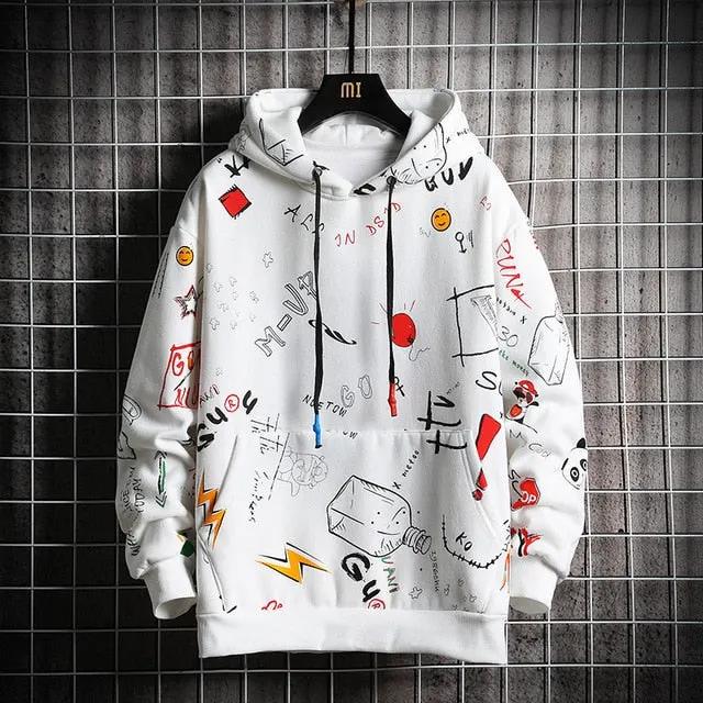 Men's Winter Hoodies Men Spring Anime Graffiti Sweatshirt Male Hip Hop Harajuku Japanese Streetwear Casual Hoodie Men by Vimost Shop