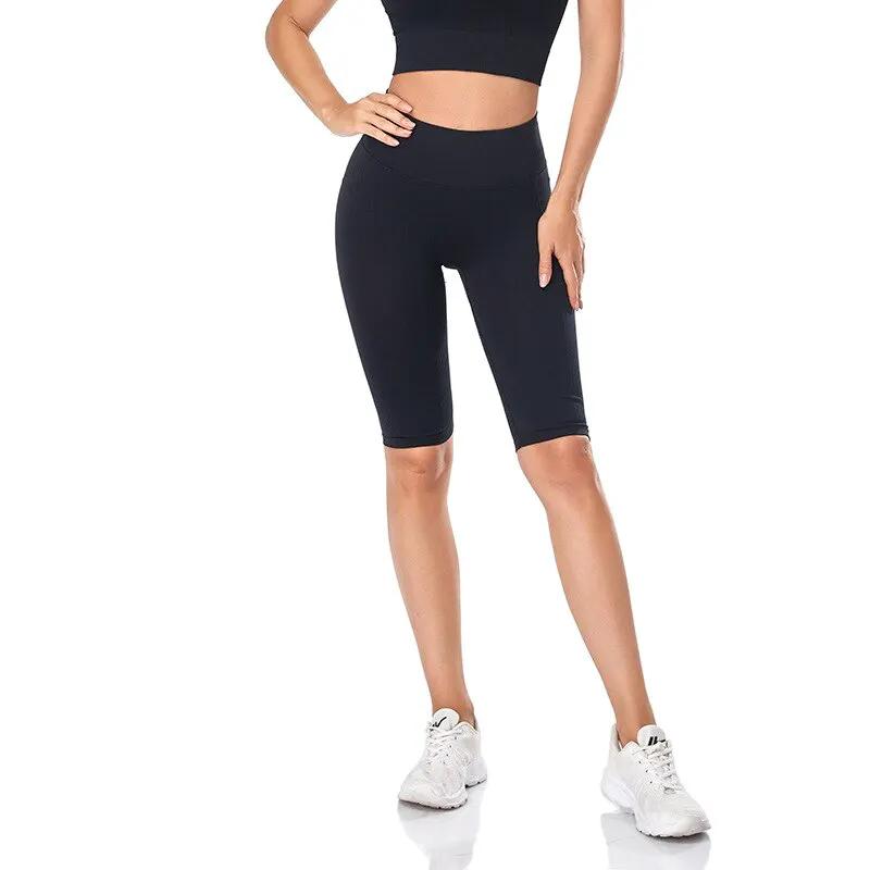 Seamless Fitness Women Yoga Shorts High Waist Workout Shorts Hip Push Up Yoga Running Shorts Sport Gym Leggings by Vimost Shop