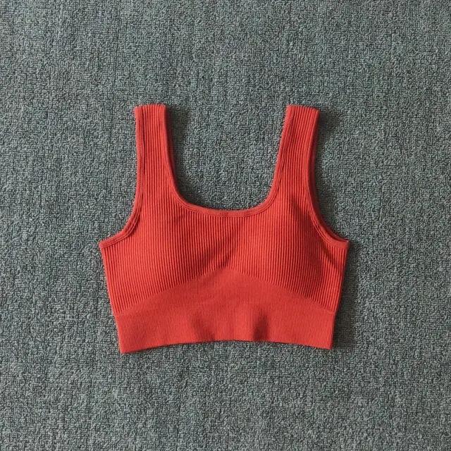 Seamless Sport Bra Women Lingerie Fitness Yoga Running Vest Underwear Padded Crop Tops Underwear Push Up Gym Top Bras by Vimost Shop