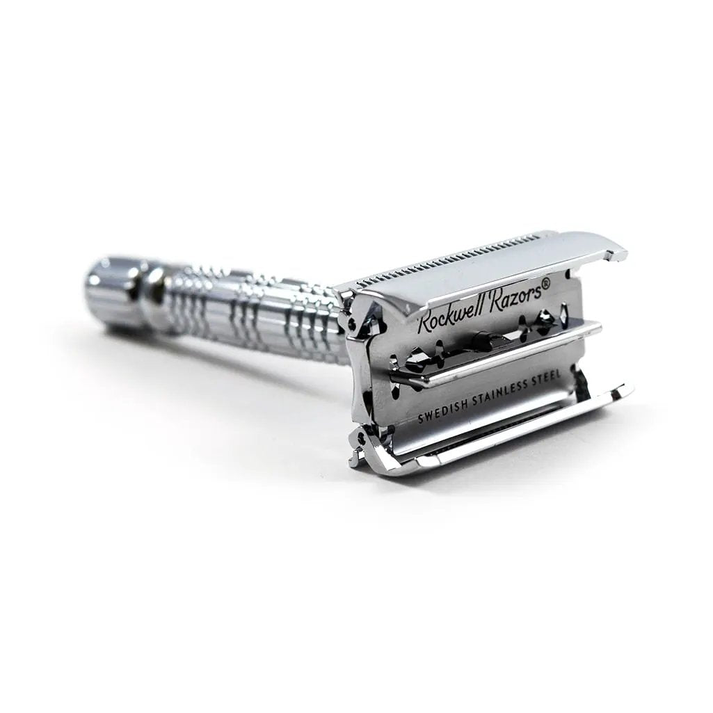 Rockwell R1 DE Safety Razor - White Chrome by Rockwell