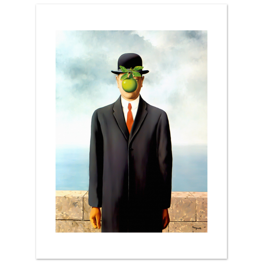 Rene Magritte the Son of Man, 1964 artwork poster by Art-O-Rama Shop