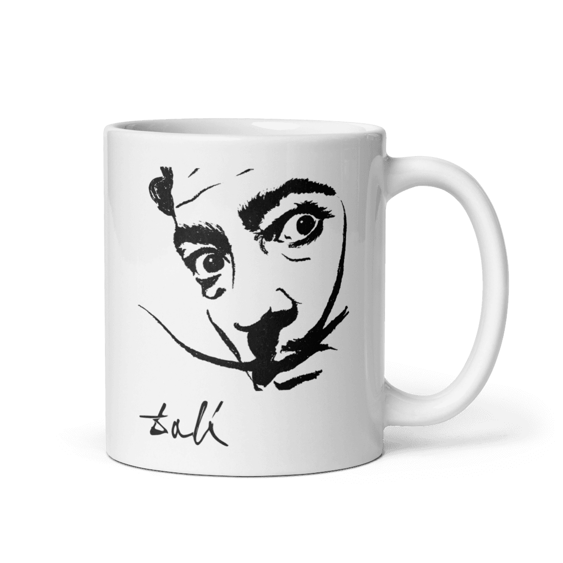 Salvador Dali Portrait Sketch Artwork Mug by Art-O-Rama Shop