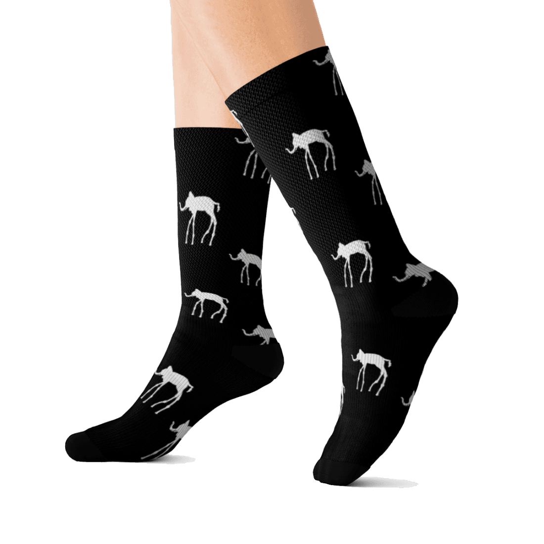 Salvador Dali The Elephants Artwork Pattern Socks by Art-O-Rama Shop