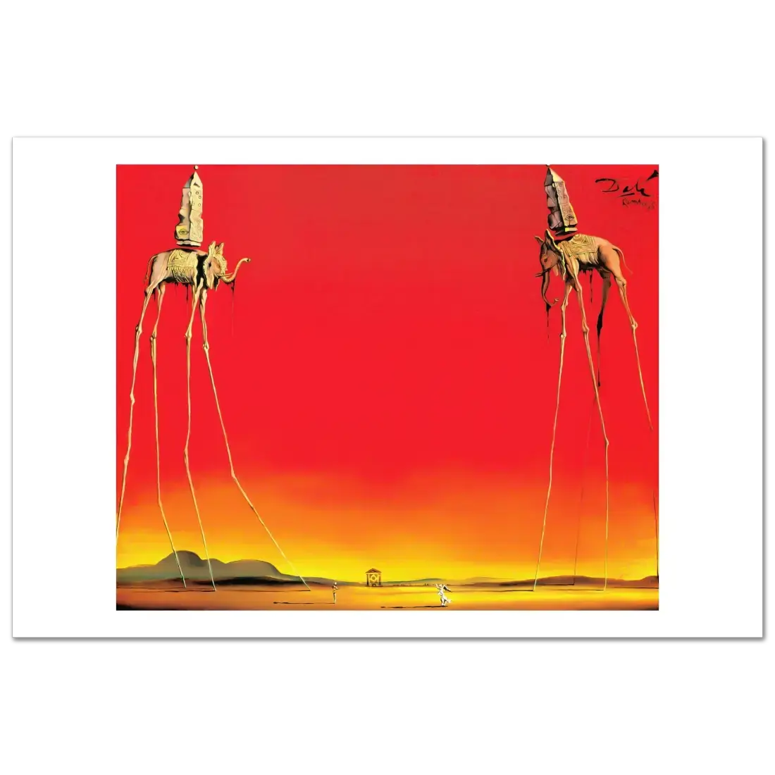 Salvador Dali, the Elephants artwork poster by Art-O-Rama Shop