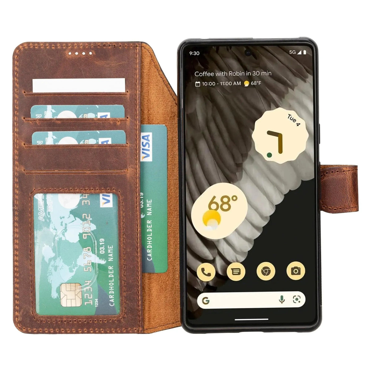 Sheridan Detachable Leather Google Pixel 8 Pro Wallet Case by TORONATA