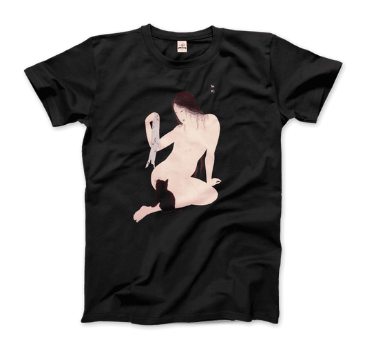 Takahashi Hiroaki Nude Playing with a Cat, 1927 artwork t-shirt by Art-O-Rama Shop