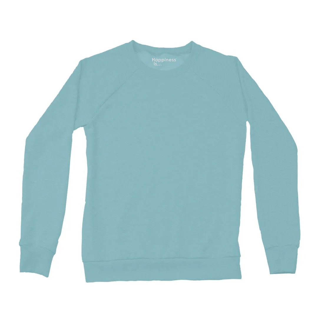 Women's Plain Crew Sweatshirt, Teal by Coloured Blanks