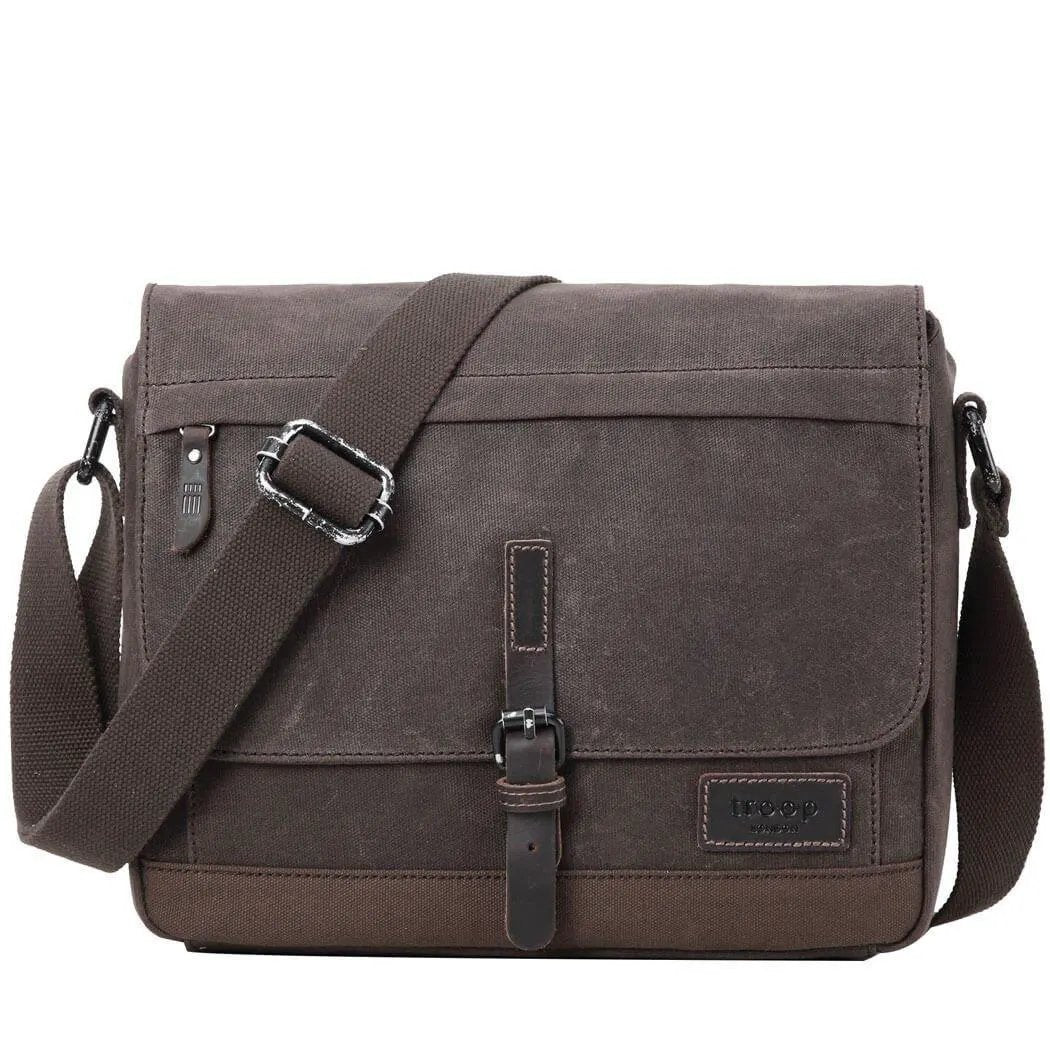Heritage Waxed Canvas Messenger Bag | TRP0443 by Troop London
