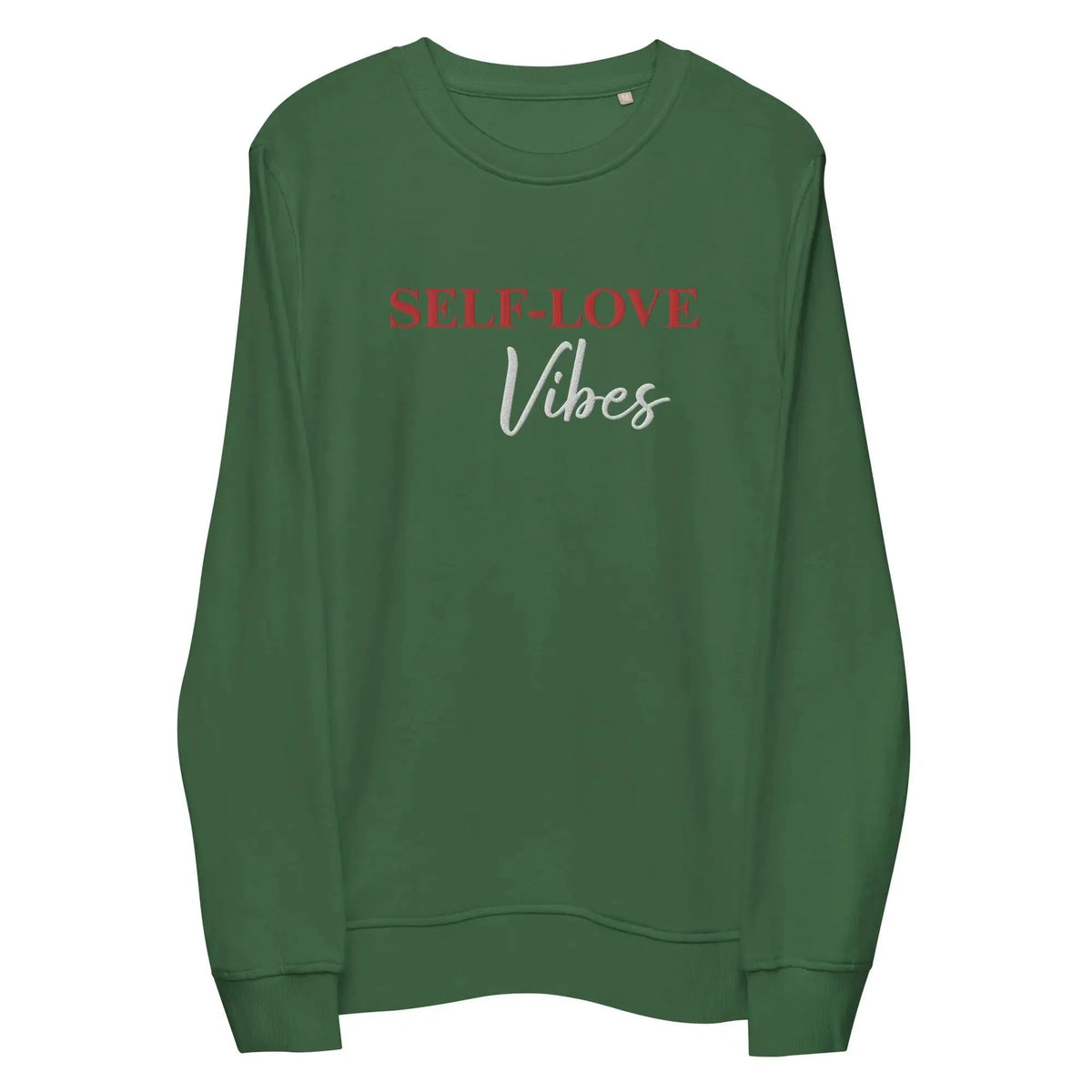Organic Cotton Sweatshirt - Self Love Sweatshirt – Eco-Friendly Organic Cotton - EMBROIDERY by Maiden-Art