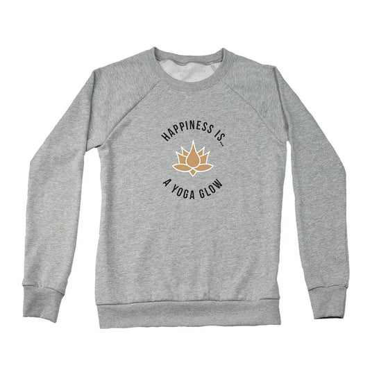 Women's Yoga Glow Crew Sweatshirt, Heather Grey by Yoga Collection