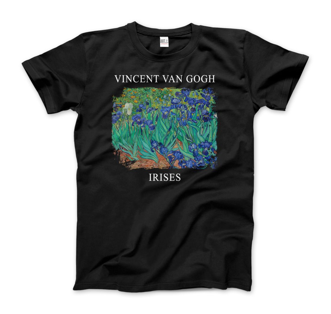 Vincent Van Gogh Irises, 1889 artwork t-shirt by Art-O-Rama Shop