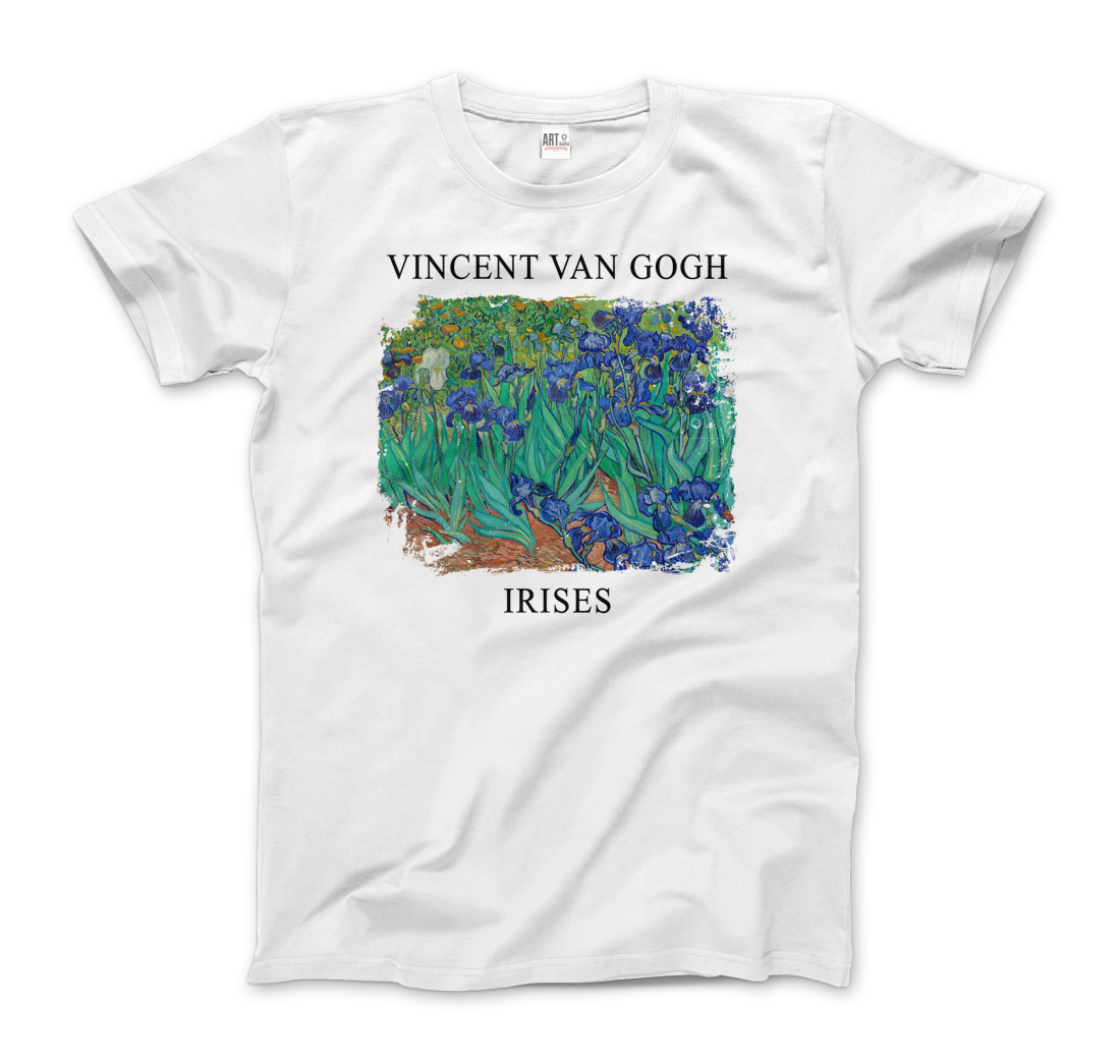 Vincent Van Gogh Irises, 1889 artwork t-shirt by Art-O-Rama Shop